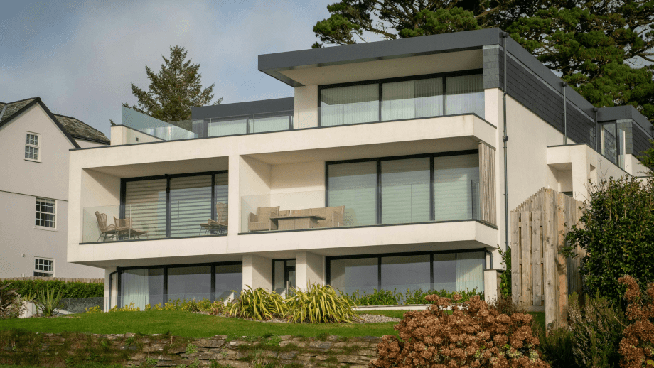 modern concrete holiday in cornwall